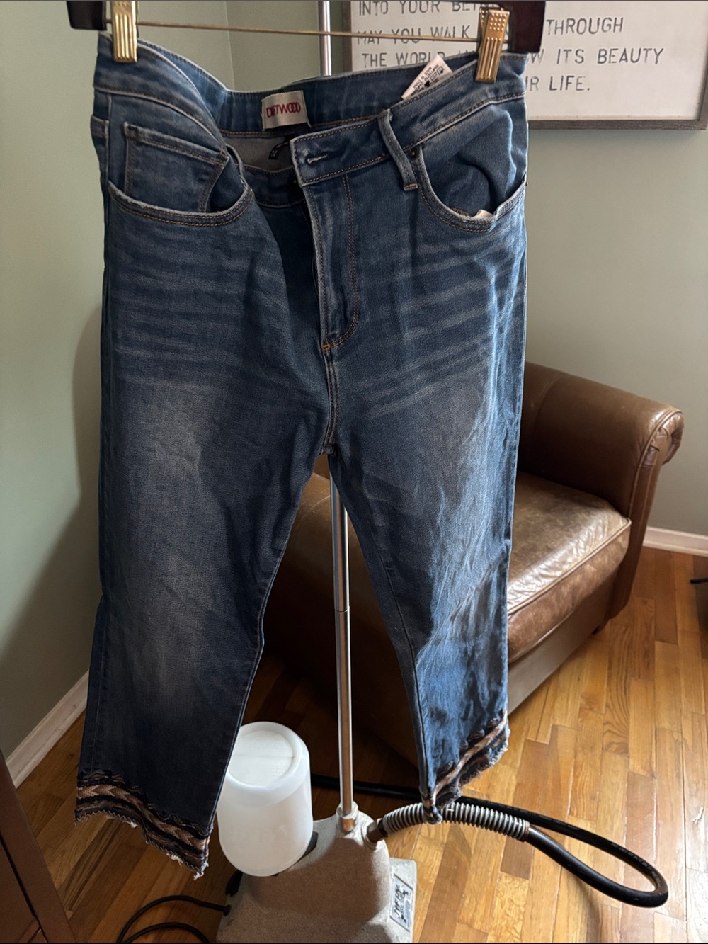 DRIFTWOOD Distressed Blue Relaxed Women’s Jeans